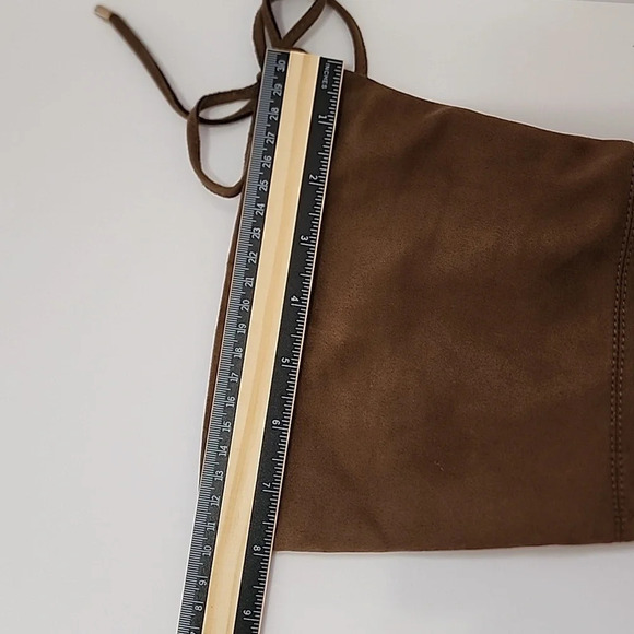 Steve Madden Women Brown Over The Knee Fabric Stretch Side Zipper w/ Tie, sz 7.5 - Picture 16 of 16